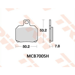 TRW / LUCAS MCB700SH Sinter Bremsbeläge hinten DUCATI 848 / 848 EVO ab 2010 bis 2013