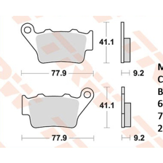 TRW / LUCAS MCB672SH Sinter Bremsbeläge hinten APRILIA CAPONORD ETV 1200 ab 2014