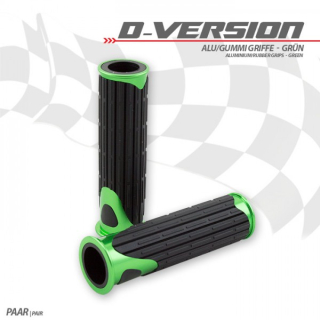 D-VERSION Alu Griffe / Lenkergriffe GRÜN univeral passend