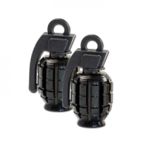 Ventilkappe GRANATE eloxiert silber