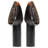 PEAK LED Blinker lang / schwarz / getöntes Glas