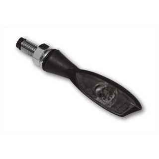 LED Blinker MORELLA UNO schwarz mit getöntem Glas