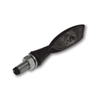 LED Blinker MORELLA UNO schwarz mit getöntem Glas