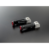 ABM rGrip EVO Sport Fussrasten - Set incl. Gelenkkit hinten YAMAHA MT-09 / SP RN43  17-20 schwarz schwarz rot