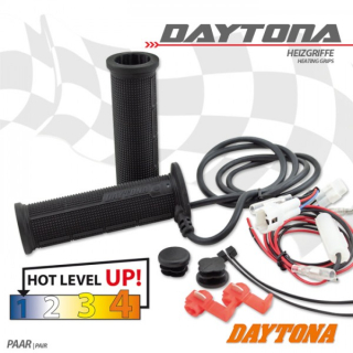 Heizgriffe DAYTONA V  4-fach verstellbar offen unsichtbarer Schalter universell passend