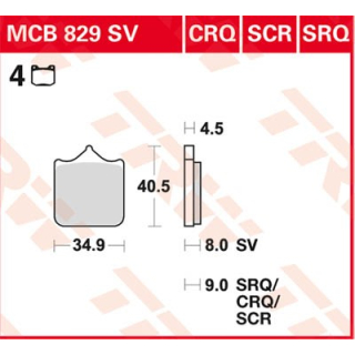 TRW / LUCAS MCB829SV Sinter Bremsbeläge vorne BMW S1000R  14-16