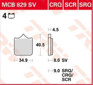 TRW / LUCAS MCB829SV Sinter Bremsbeläge vorne BMW S1000RR  09-14