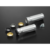 ABM rGrip EVO Sport Fussrasten - Set incl. Gelenkkit vorne YAMAHA FZ6 / FAZER S2 RJ14 ab 2007 silber silber silber