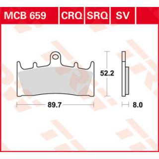 TRW / LUCAS MCB659SV Sinter Bremsbeläge vorne KAWASAKI ZX-9R 900  96-01