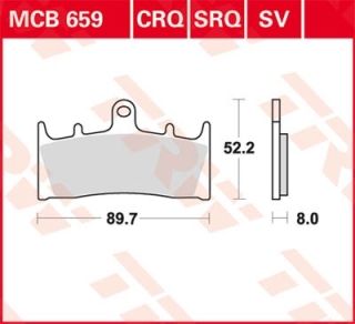 TRW / LUCAS MCB659SV Sinter Bremsbeläge vorne SUZUKI GSX-R 750  94-99