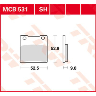 TRW / LUCAS MCB531SH Sinter Bremsbeläge hinten HYOSUNG GT650 COMET  02-12