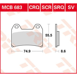 TRW / LUCAS MCB683SV Sinter Bremsbeläge vorne KTM 1290 SUPER ADVENTURE alle Varianten  ab 2015