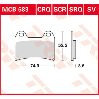TRW / LUCAS MCB683SV Sinter Bremsbeläge vorne MOTO GUZZI V85 850 TT  19-20