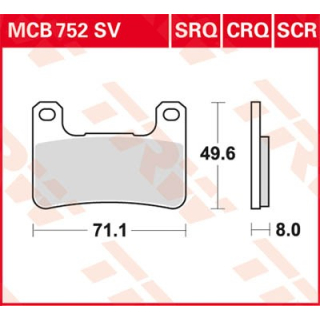TRW / LUCAS MCB752SV Sinter Bremsbeläge vorne KAWASAKI ZX-10R  08-10