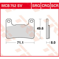 TRW / LUCAS MCB752SV Sinter Bremsbeläge vorne...