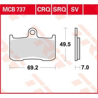TRW / LUCAS MCB737SV Sinter Bremsbeläge vorne KAWASAKI Z900  17-19