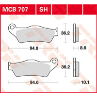 TRW / LUCAS MCB707SH Sinter Bremsbeläge hinten  BMW...