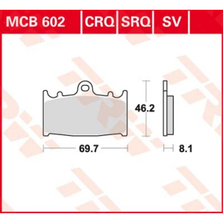 TRW / LUCAS MCB602SV Sinter Bremsbeläge vorne SUZUKI GSX 650F  08-18