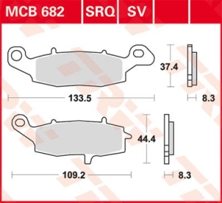 TRW / LUCAS MCB682SV Sinter Bremsbeläge vorne links SUZUKI DL650 V-STROM  04-11