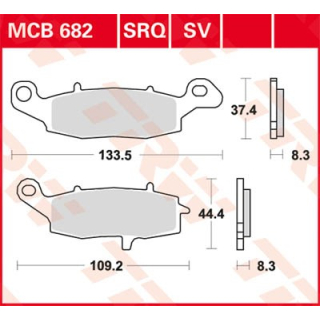 TRW / LUCAS MCB682SV Sinter Bremsbeläge vorne links SUZUKI GSX 600 FW  98-04