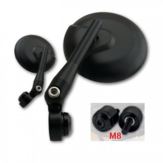 Lenkerendenspiegel NOVARA mit passenden Lenkerende für KAWASAKI Modelle