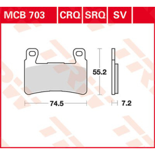 TRW / LUCAS MCB703SV Sinter Bremsbeläge vorne HYOSUNG GT 250 iR  ab 2015