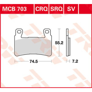 TRW / LUCAS MCB703SV Sinter Bremsbeläge vorne HYOSUNG GT 650i  ab 2013