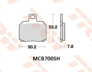 TRW / LUCAS MCB700SH Sinter Bremsbeläge hinten MOTO GUZZI 1200 MGS-01 CORSA  05-13