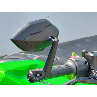 Lenkerendenspiegel FEVER für KAWASAKI Z125  21-25 mit passenden Lenkerenden