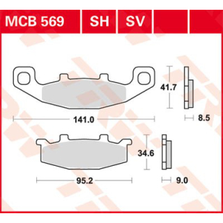 TRW / LUCAS MCB569SV Sinter Bremsbeläge vorne HYOSUNG GT 250 COMET  ab 2002