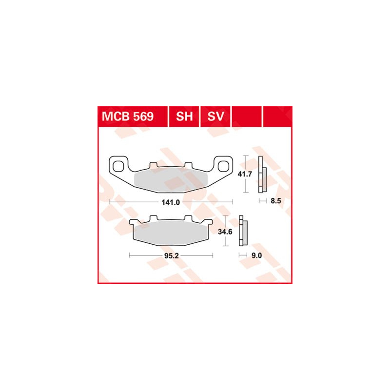 1x TRW Bremsbeläge Vorne Kawasaki ER5 [ER500A] 01-06