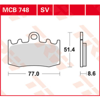 TRW / LUCAS MCB748SV Sinter Bremsbeläge vorne