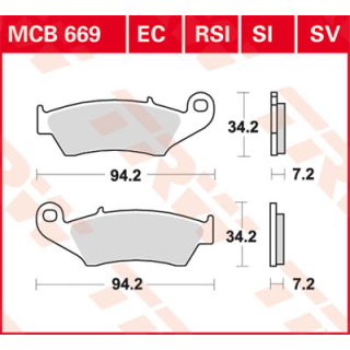 TRW / LUCAS MCB669SV Sinter Bremsbeläge vorne HONDA XL 600 V TRANSALP  97-07