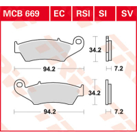 TRW / LUCAS MCB669SV Sinter Bremsbeläge vorne HONDA...