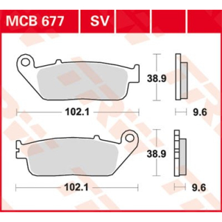 TRW / LUCAS MCB677SV Sinter Bremsbeläge vorne HONDA CBR650 F RC96  17-18