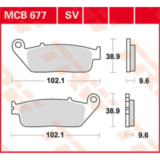 TRW / LUCAS MCB677SV Sinter Bremsbeläge vorne HONDA CB500 F PC45  13-15