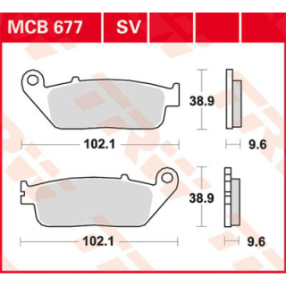 TRW / LUCAS MCB677SV Sinter Bremsbeläge vorne HONDA CB500 X PC59  17-18