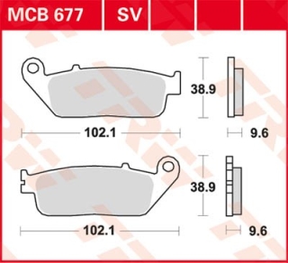 TRW / LUCAS MCB677SV Sinter Bremsbeläge vorne HONDA CBR500 R PC62  ab 2021