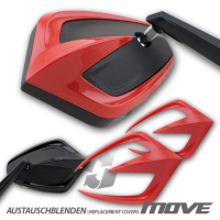 Lenkerendenspiegel MOVE für KAWASAKI Z900  21-24  mit passenden Lenkerenden und farbigen Blenden grün