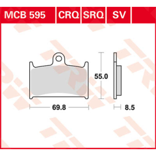 TRW / LUCAS MCB595SV Sinter Bremsbeläge vorne TRIUMPH 955 SPRINT RS  00-05