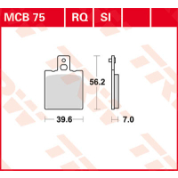 TRW / LUCAS MCB75 Organische Bremsbeläge hinten