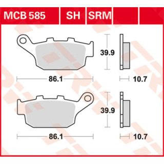 TRW / LUCAS MCB585SH Sinter Bremsbeläge hinten TRIUMPH 800 TIGER alle Modellvarianten  11-19