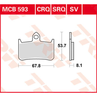 TRW / LUCAS MCB593SV Sinter Bremsbeläge vorne HONDA VTR1000 F FIRESTORM  97-07