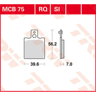 TRW / LUCAS MCB75 Organische Bremsbeläge vorne SIMSON 50 HABICT CX  99-01