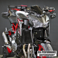 Lenkerendenspiegel STORM mit passenden Lenkerenden für KTM DUKE 790 / R ab 2018