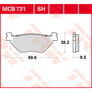 TRW / LUCAS MCB731SH Sinter Bremsbeläge hinten YAMAHA XTZ 1200 SUPER TENERE  10-13