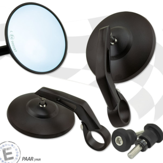 Lenkerendenspiegel BOB mit passenden Lenkerenden für BMW R nine T  R9T  14-16  kurzer Arm