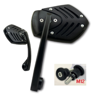 Lenkerendenspiegel SHIELD mit passenden Lenkerenden für BMW R nine T  R9T  14-16  langer Arm