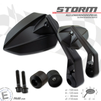 Lenkerendenspiegel STORM für KAWASAKI Z900 RS  18-20...
