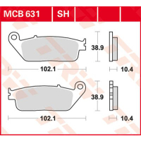 TRW / LUCAS MCB631SH Sinter Bremsbeläge hinten HONDA...
